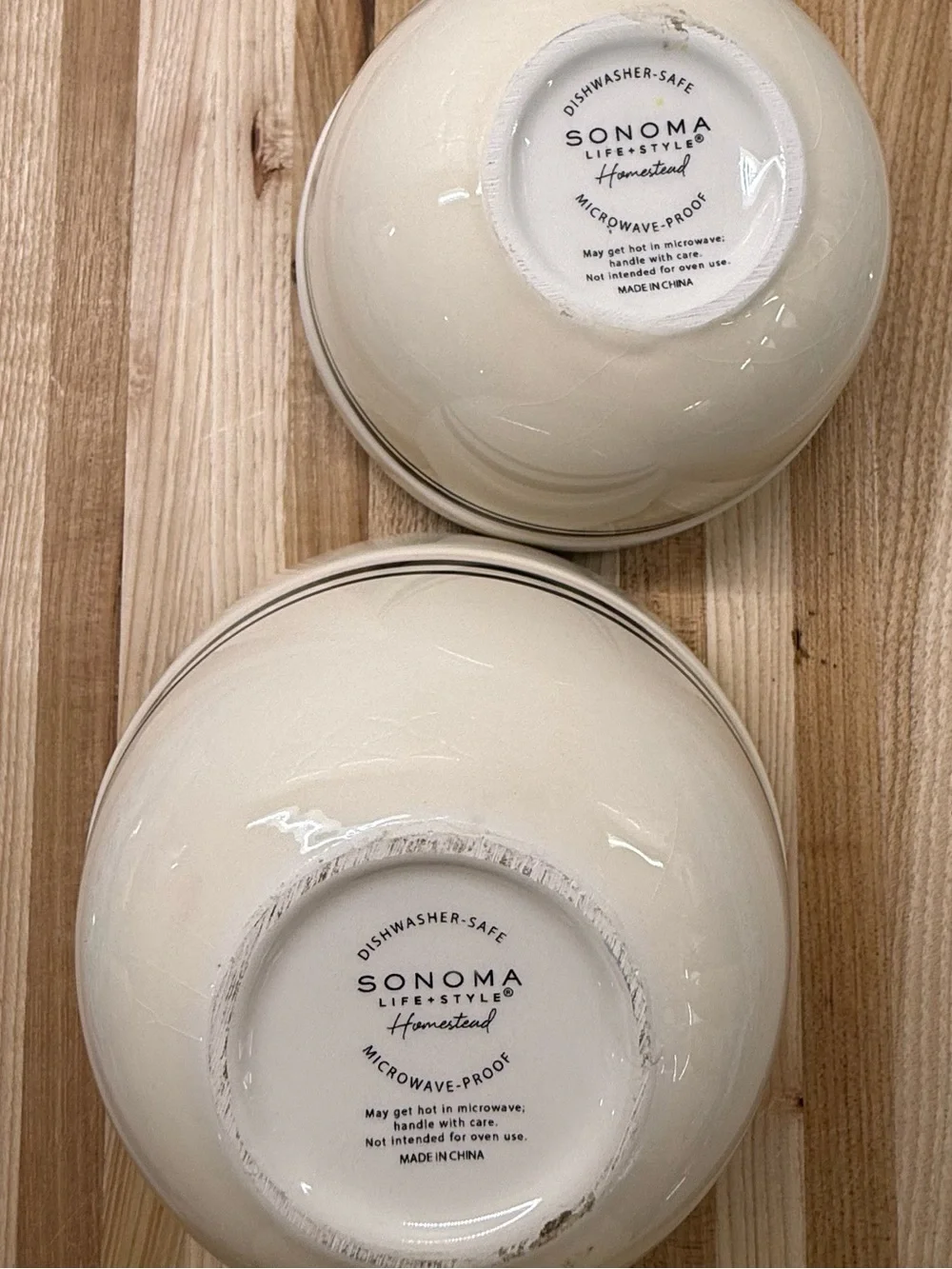 Sonoma Goods For Life Homestead Animal Nesting Bowls Set of 2 (Missing Chicken)